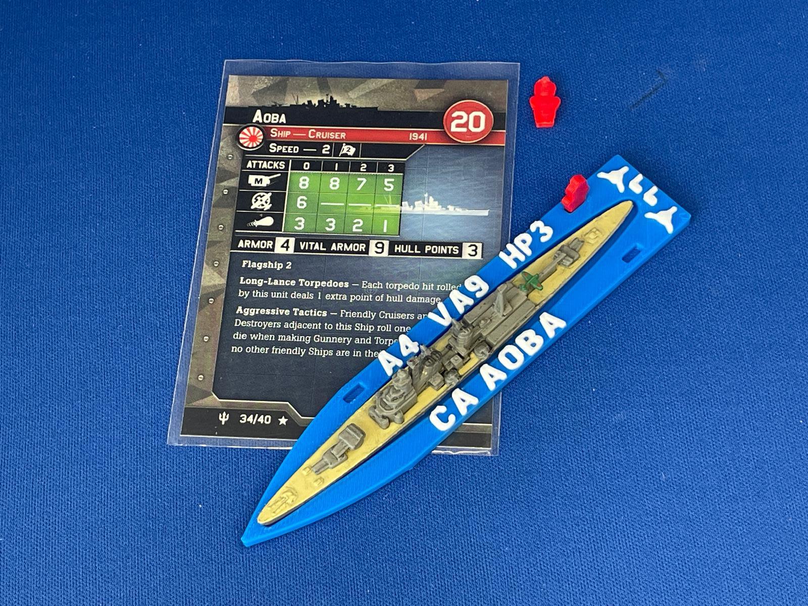 War at Sea IJN Aoba Ship Base - Game Aid by The Fun Kingdom